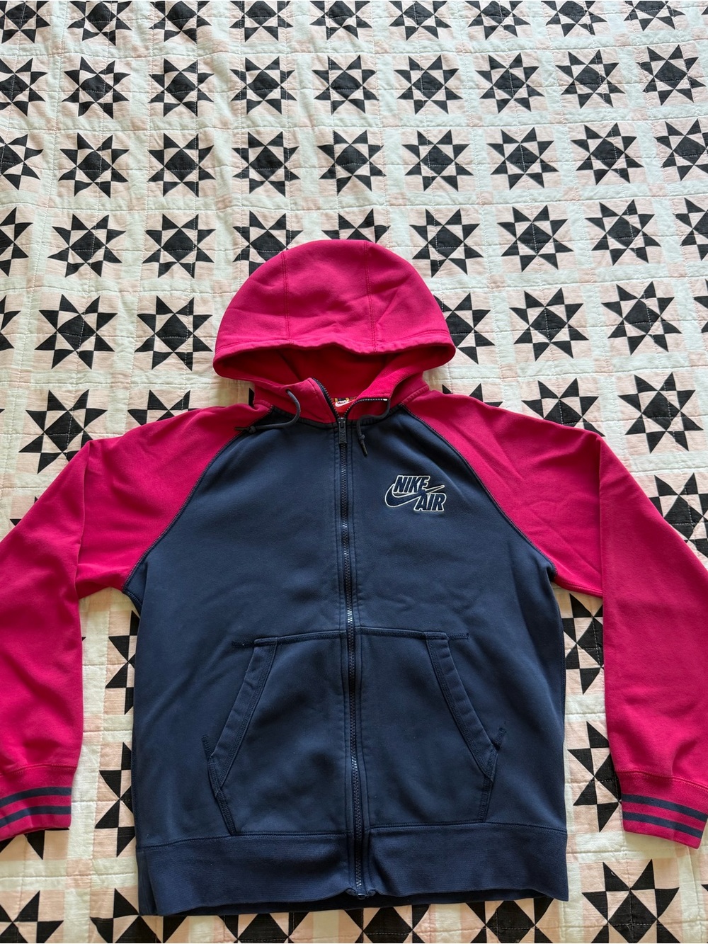 Nike Navy & Pink Full-Zip Hoodie